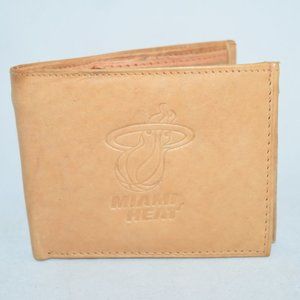 Miami Heat Men's Leather Wallet / Bill Fold